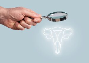 concepto de sistema reproductor femenino en revisión médica